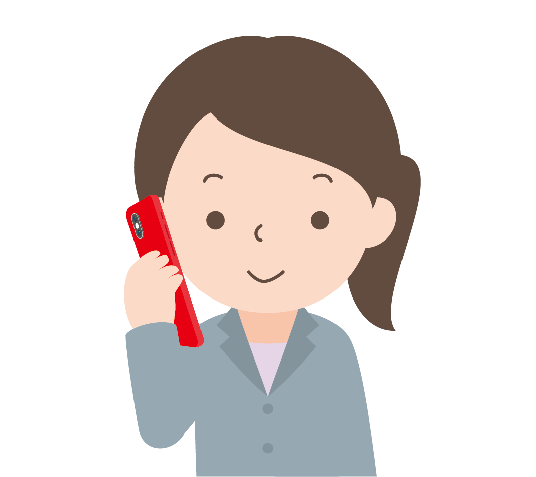スマートフォンで電話する女性のイラスト 高品質の無料イラスト素材集のイラサポフリー