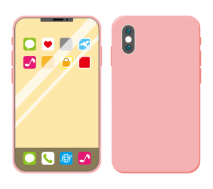 スマートフォン（ピンク）アイコン有