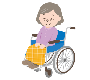 車椅子に乗ったおばあちゃん
