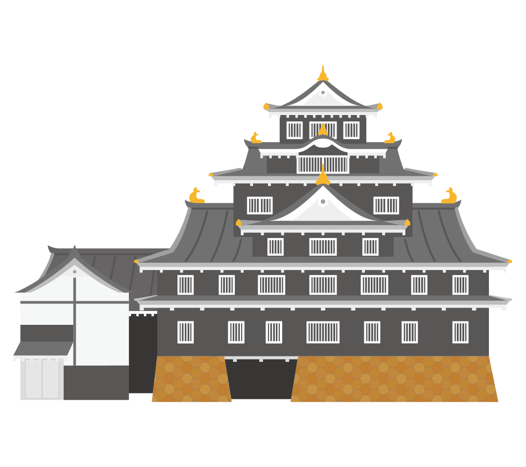 岡山城のイラスト 高品質の無料イラスト素材集のイラサポフリー
