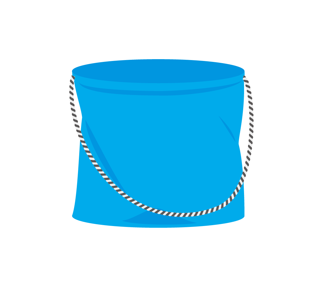釣り用のバケツ 青色 のイラスト 高品質の無料イラスト素材集のイラサポフリー