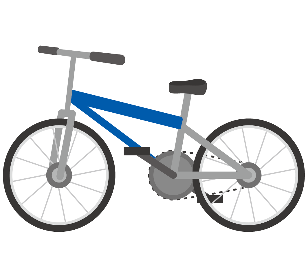 自転車 青色 のイラスト 高品質の無料イラスト素材集のイラサポフリー