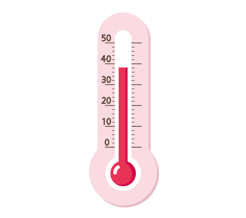 温度計（高温）のイラスト