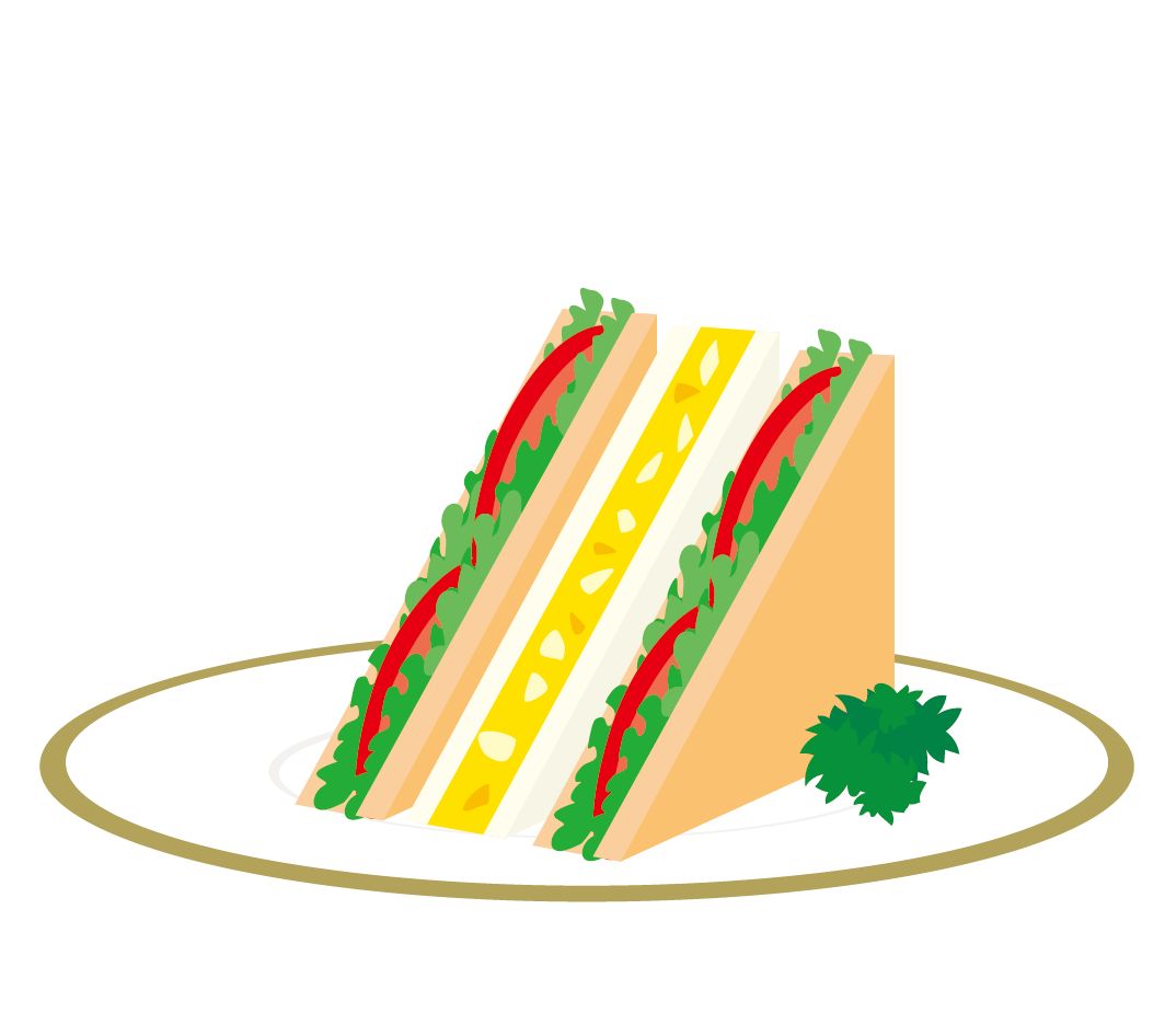 サンドイッチのイラスト 高品質の無料イラスト素材集のイラサポフリー