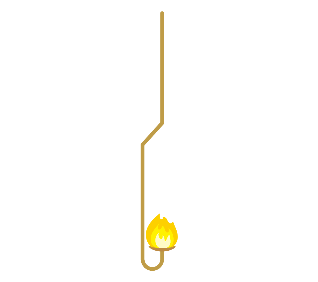 黄色い炎の燃焼さじのイラスト 高品質の無料イラスト素材集のイラサポフリー