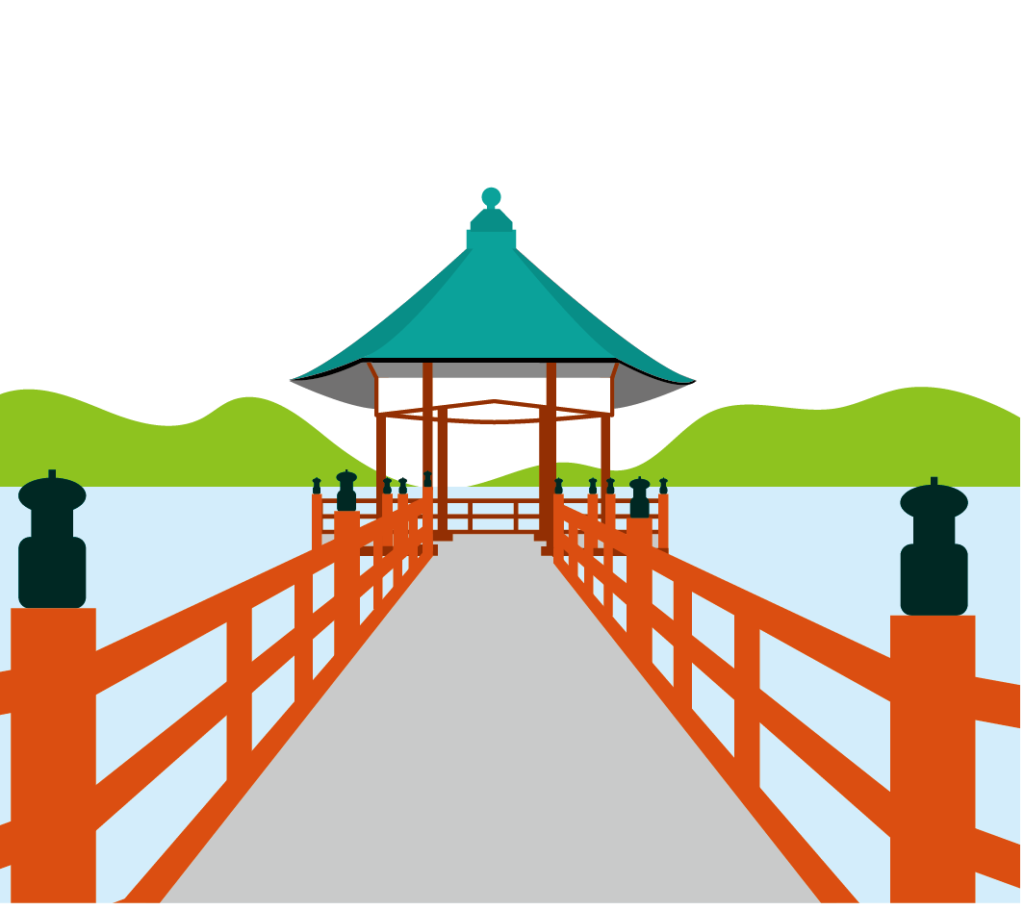 大濠公園のイラスト