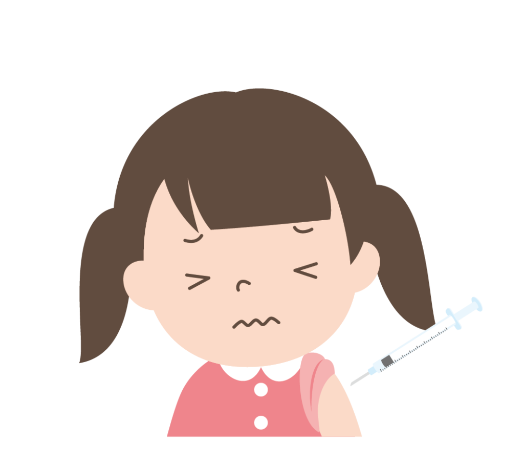 ワクチン接種を受ける女の子