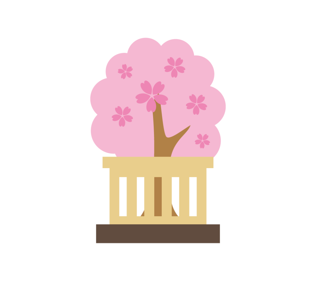 雛人形、左近の桜のイラスト