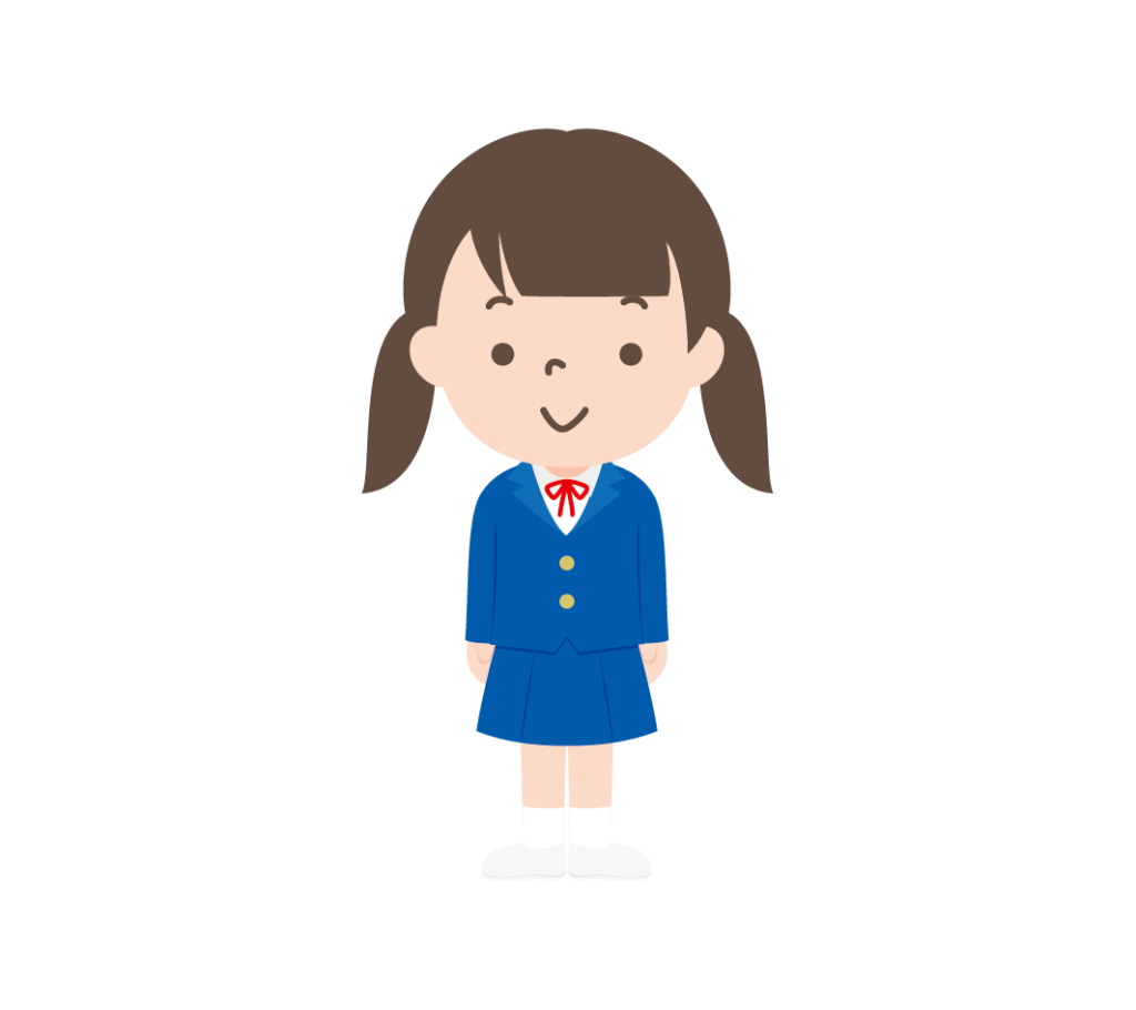 ブレザー姿の小学生女子のイラスト