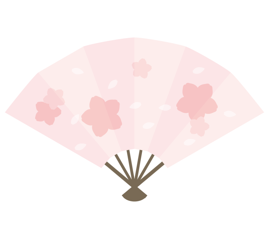 桜柄の扇