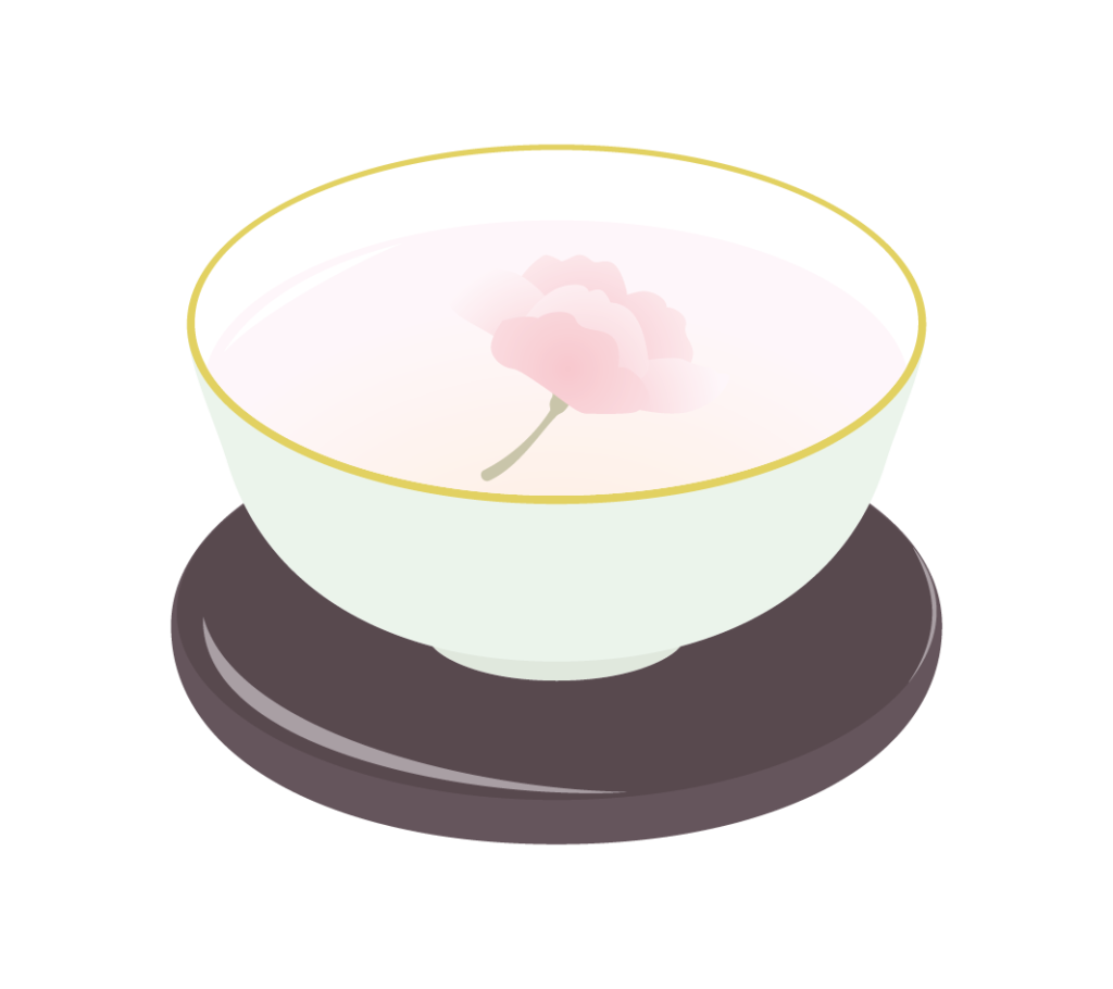 桜茶のイラスト