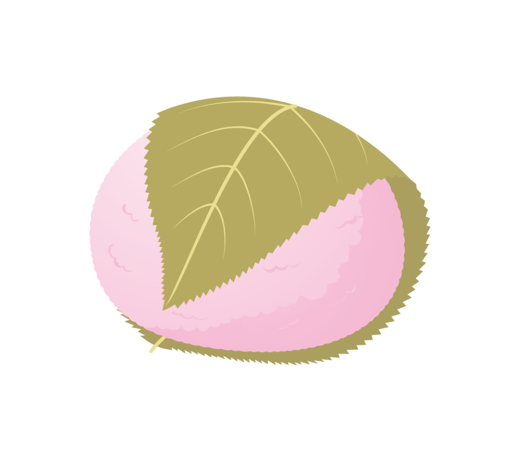 桜餅のイラスト（関西風）