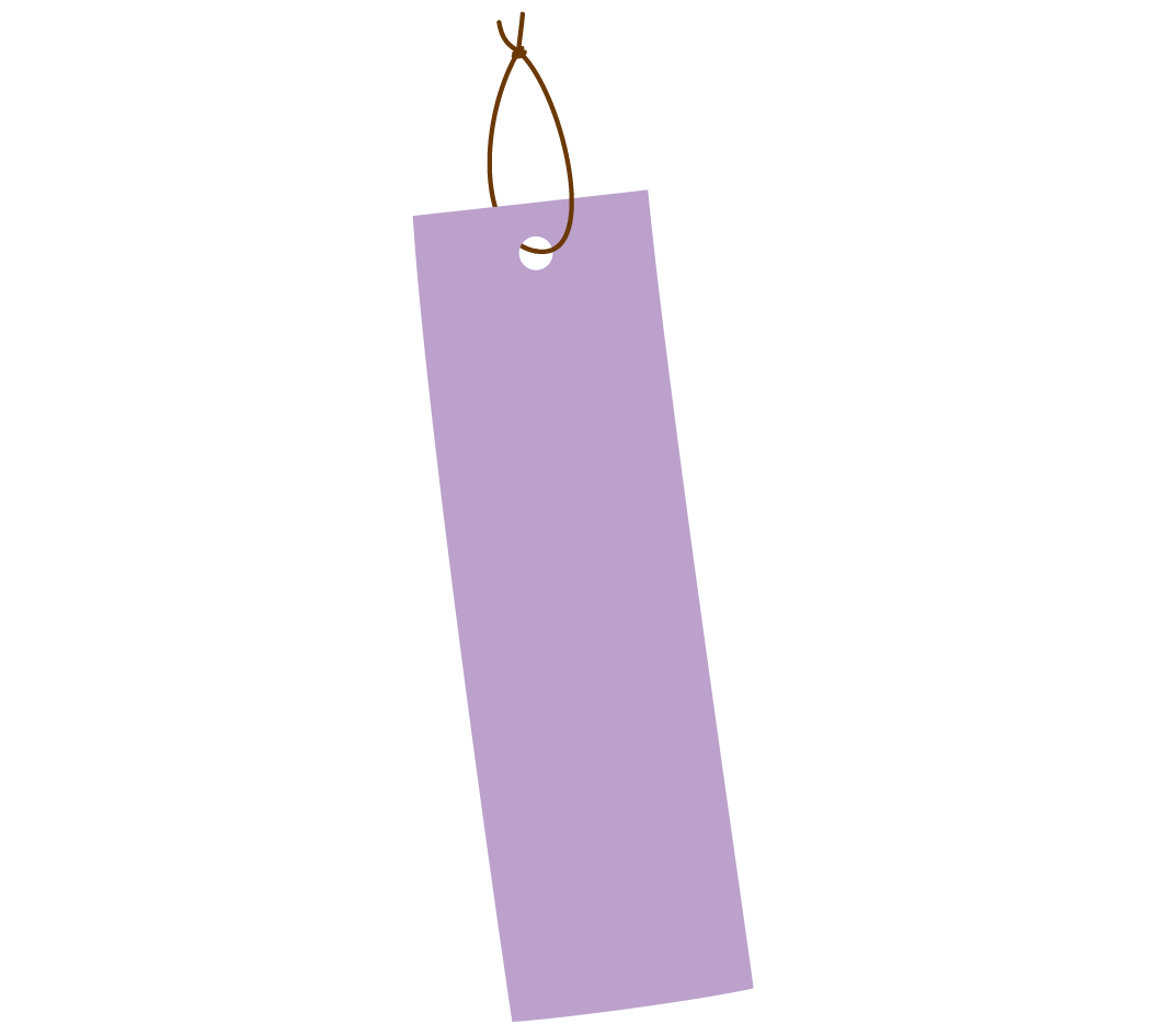 七夕飾りの紫色の短冊のイラスト 高品質の無料イラスト素材集のイラサポフリー