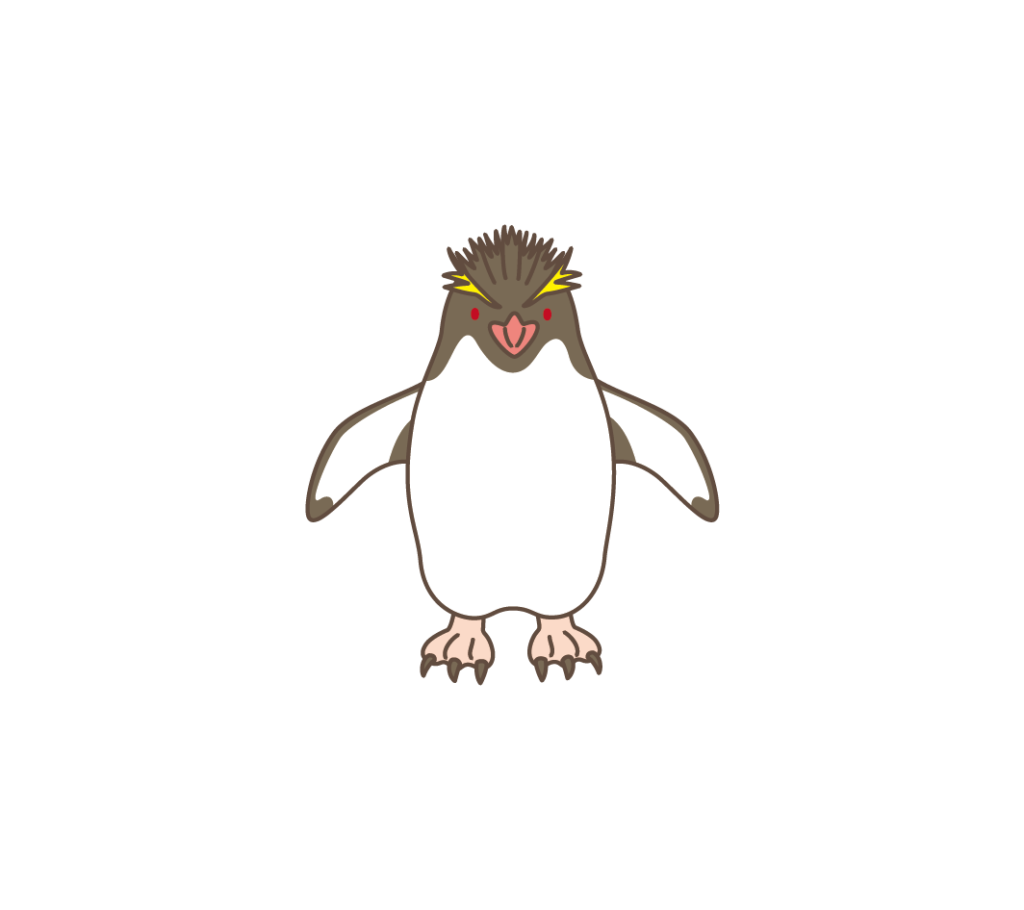 イワトビペンギンのイラスト