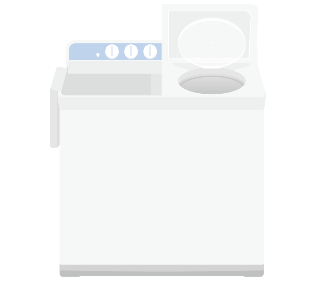 2層式洗濯機のイラスト