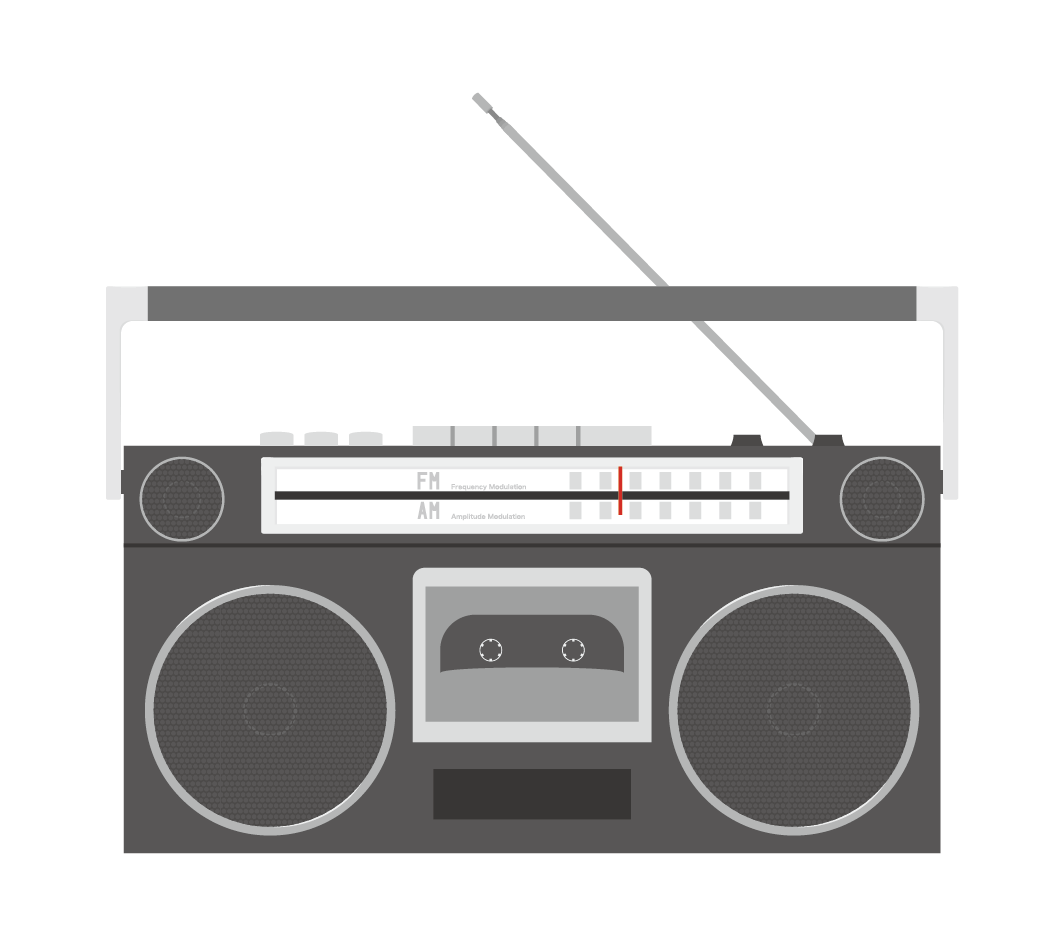 ラジカセのイラスト 高品質の無料イラスト素材集のイラサポフリー