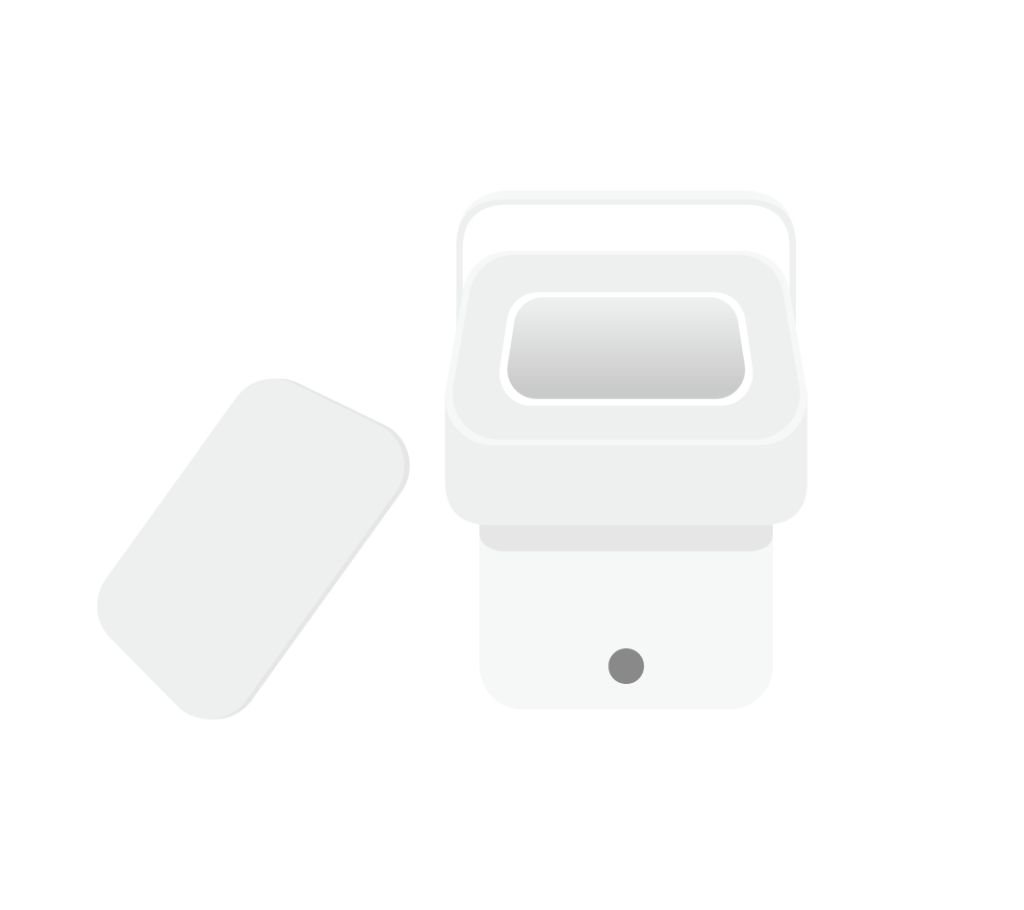 ポータブル小型洗濯機のイラスト